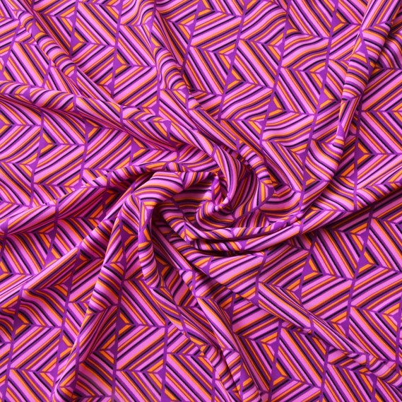 Ткань костюмная IDEIA Prada зигзаг V-1/1 1,5 м Фиолет (2200004106632)