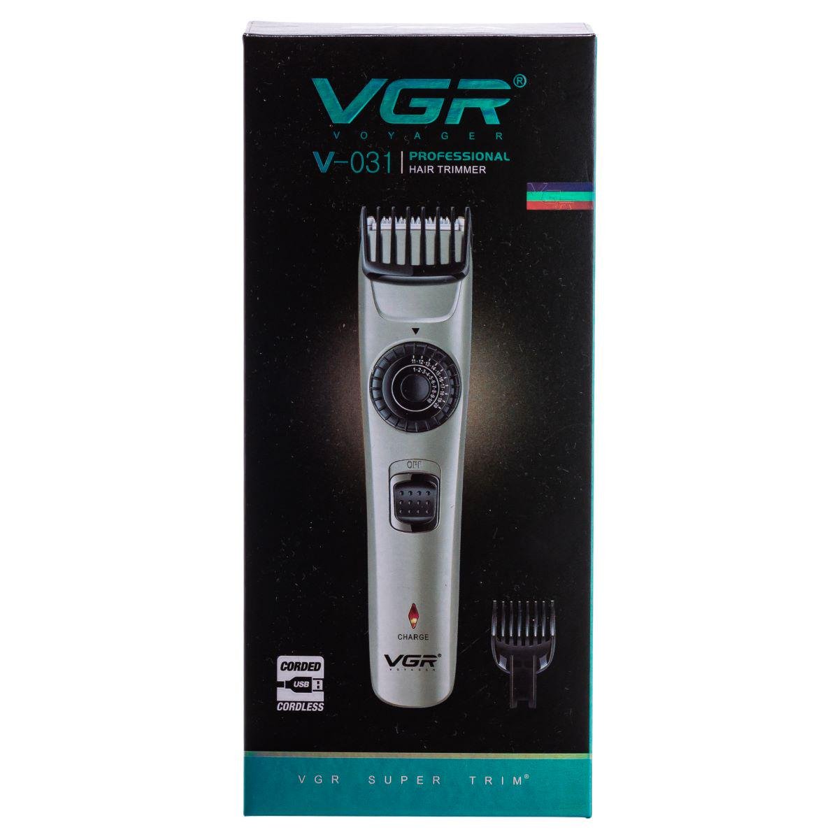 Машинка для стрижки волос и бороды VGR V-031 на аккумуляторе с насадками Золотистый (7356) - фото 18 Машинка для стрижки волос и бороды VGR V-031 на аккумуляторе с насадками Золотистый (7356) - фото 18