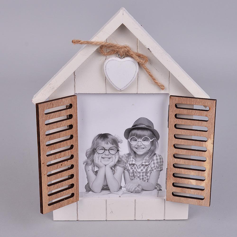 Рамка для фото окно со ставнями 23х18 см Белый (2666-3)