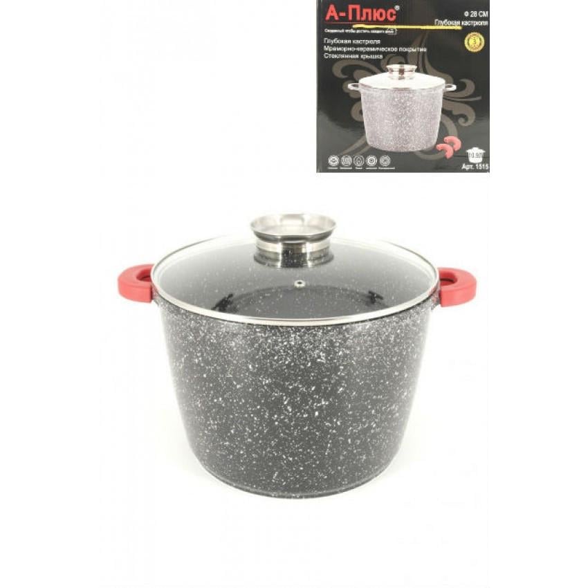 Кастрюля алюминиевая A-PLUS AP-1515 10,9 л 28 см (1215119303) - фото 2 Кастрюля алюминиевая A-PLUS AP-1515 10,9 л 28 см (1215119303) - фото 2