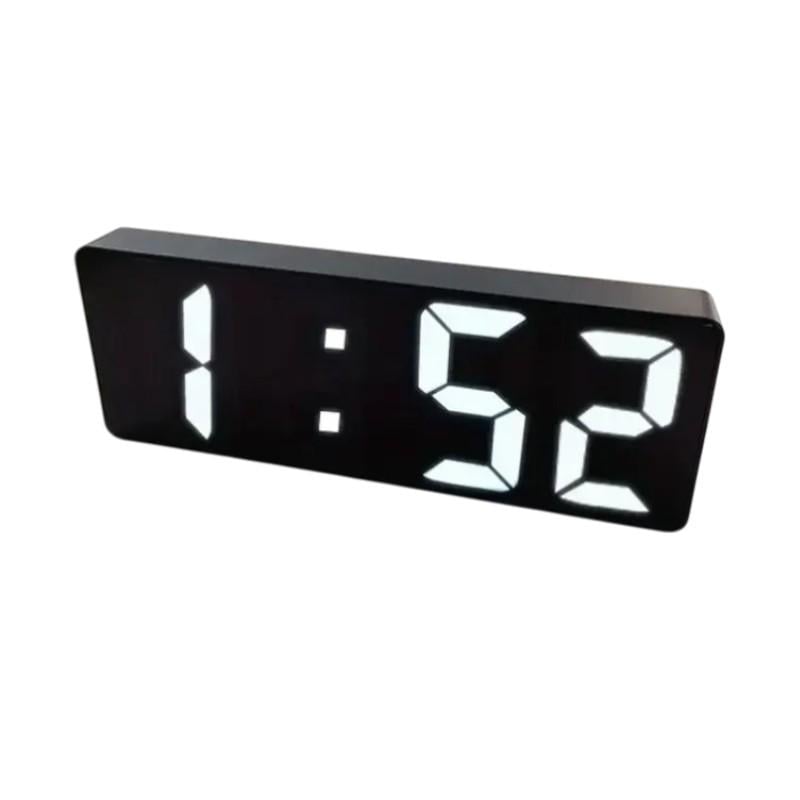 Часы настольные электронные GH0712L LED-дисплей будильник термометр зеркальный Черный