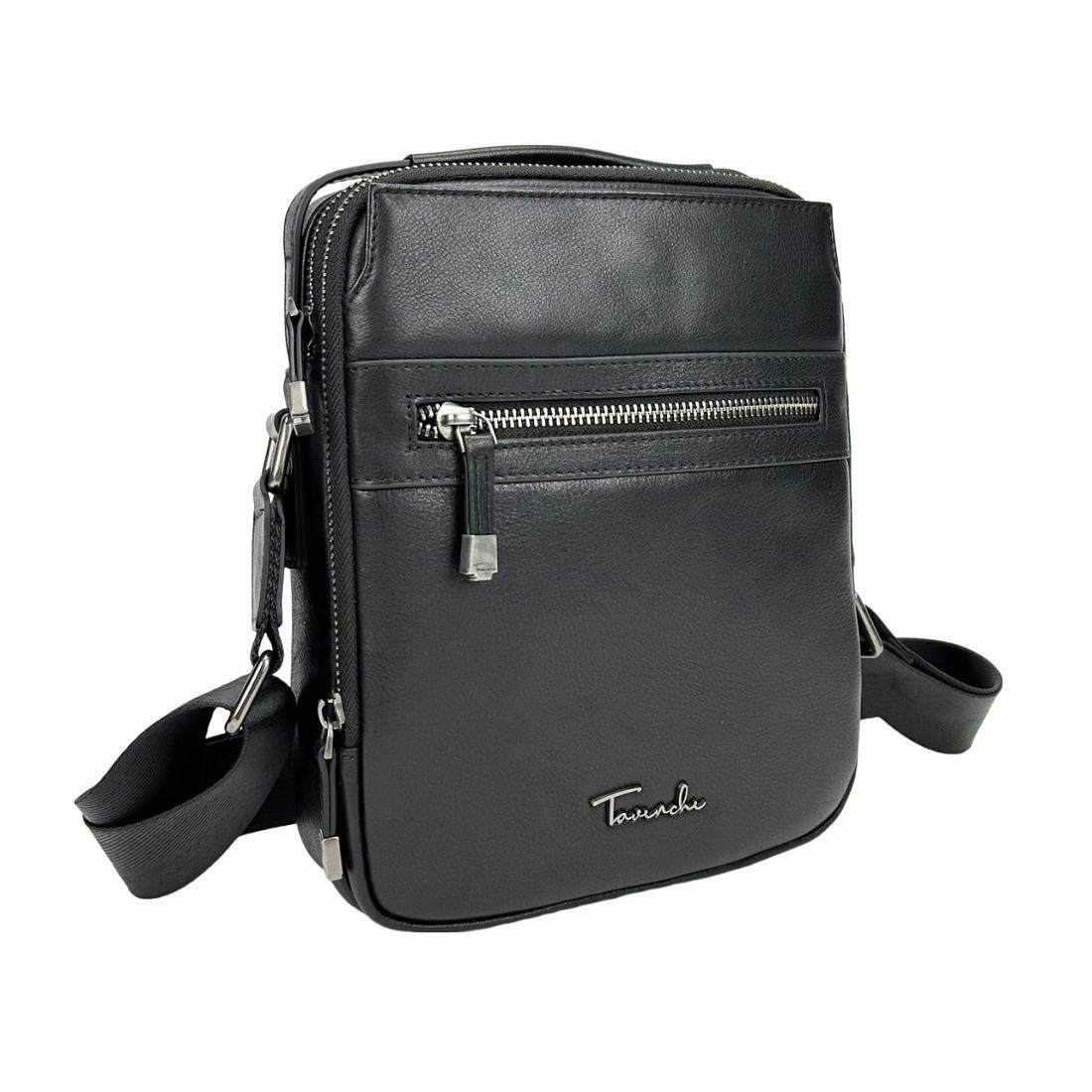 Чоловіча сумка через плече Royal Bag TV-SM8-904A з натуральної шкіри Чорний (7412)