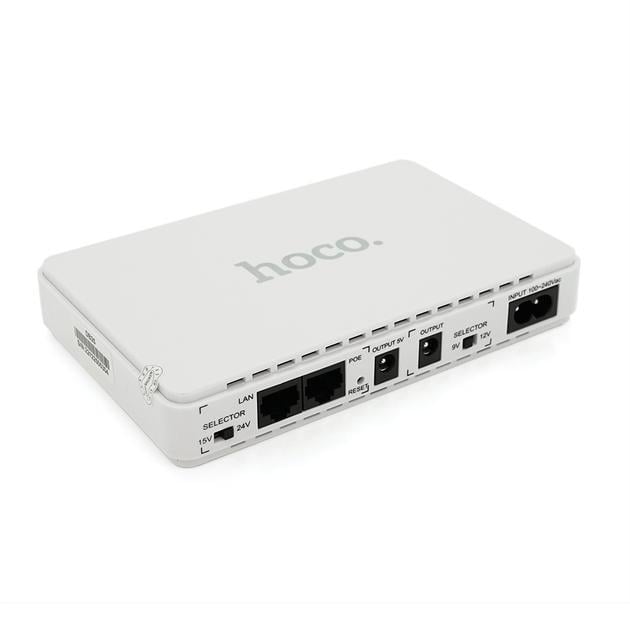 Источник бесперебойного питания для роутера Hoco DB25 UPS 8800 mAh/18W White (ME0015818) - фото 5