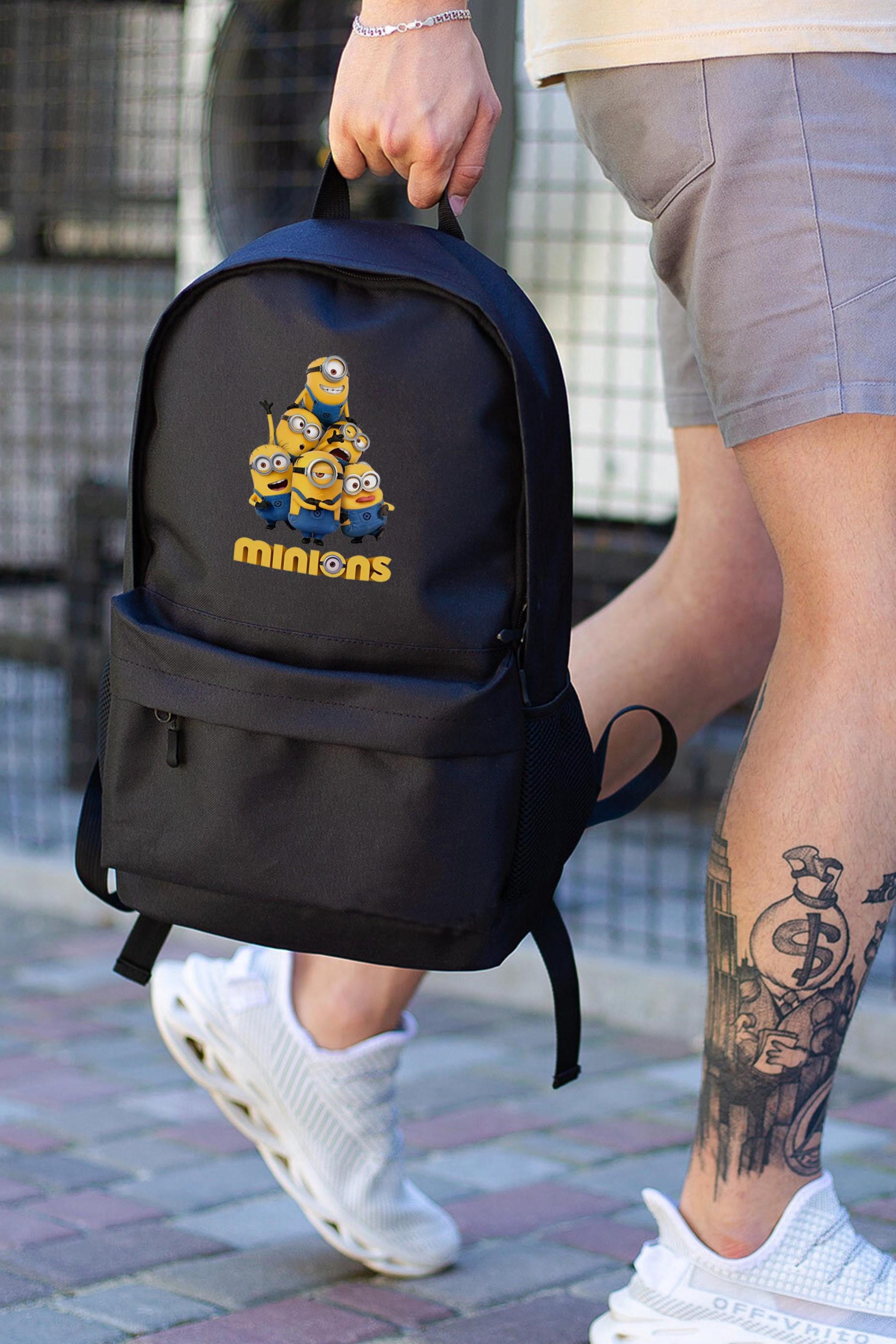 Рюкзак повседневный Without с принтом Миньоны Black (8055290)