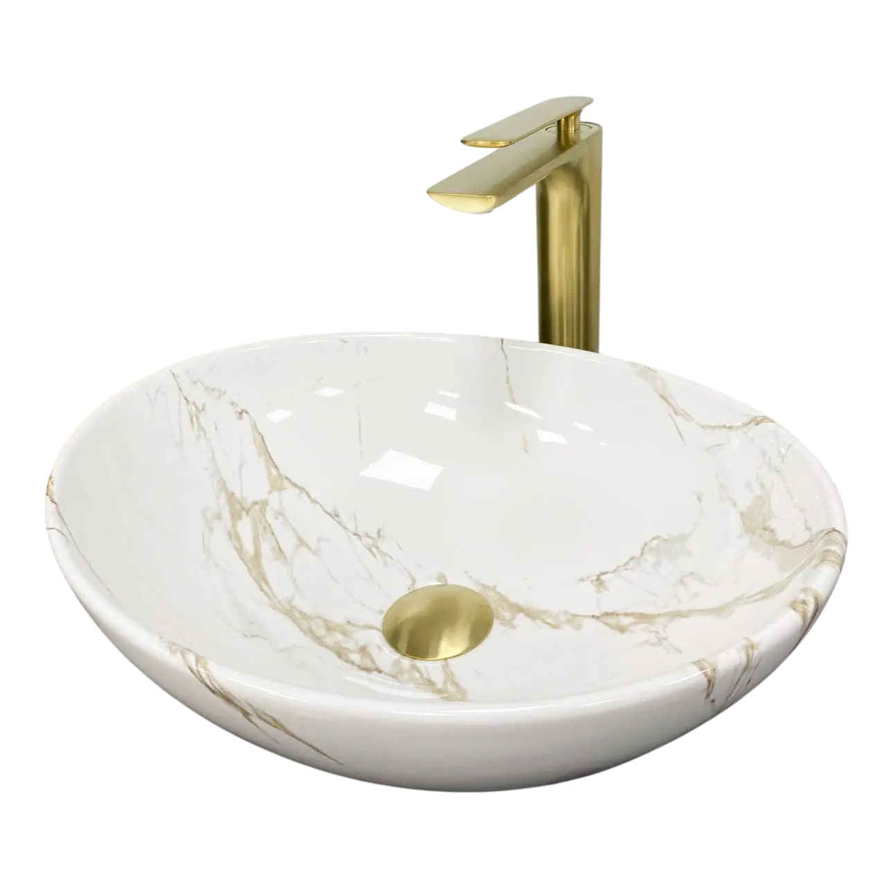 Раковина накладная VBI Parma Stains Glossy 335x415 мм овальная (RM-VBI-011015)