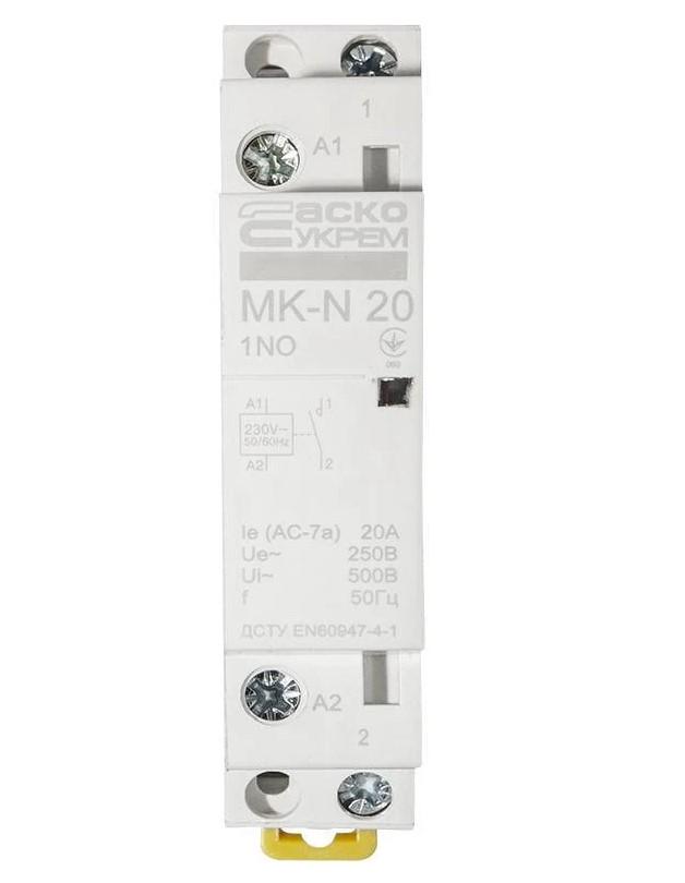 Контактор модульний АСКО MK-N 1P 20A 1NO (A0040030021)