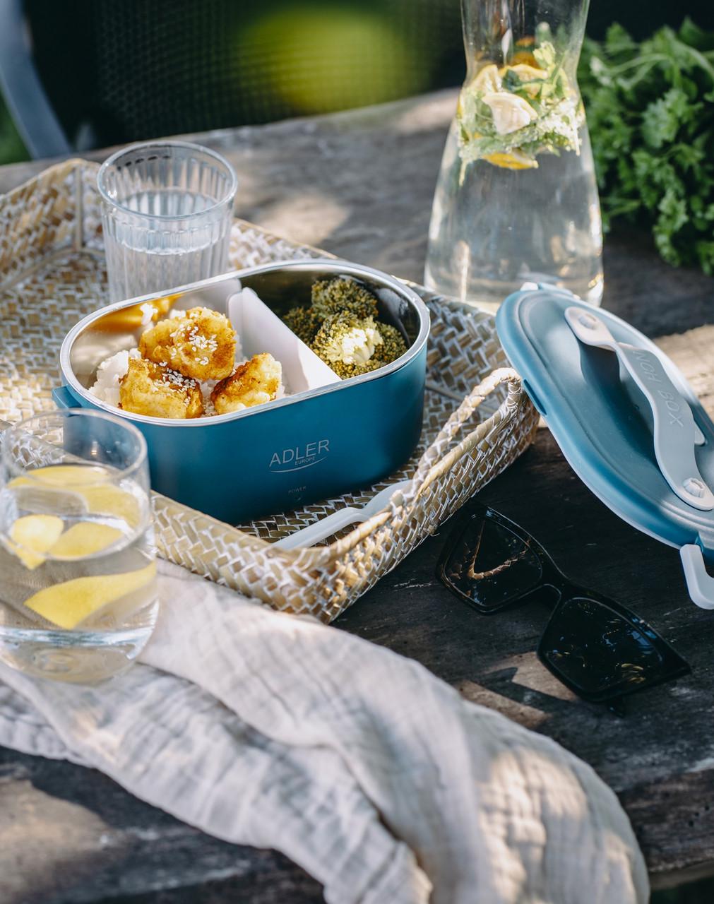 Ланч-бокс с подогревом Adler AD 4505 Blue - фото 3 Ланч-бокс с подогревом Adler AD 4505 Blue - фото 3