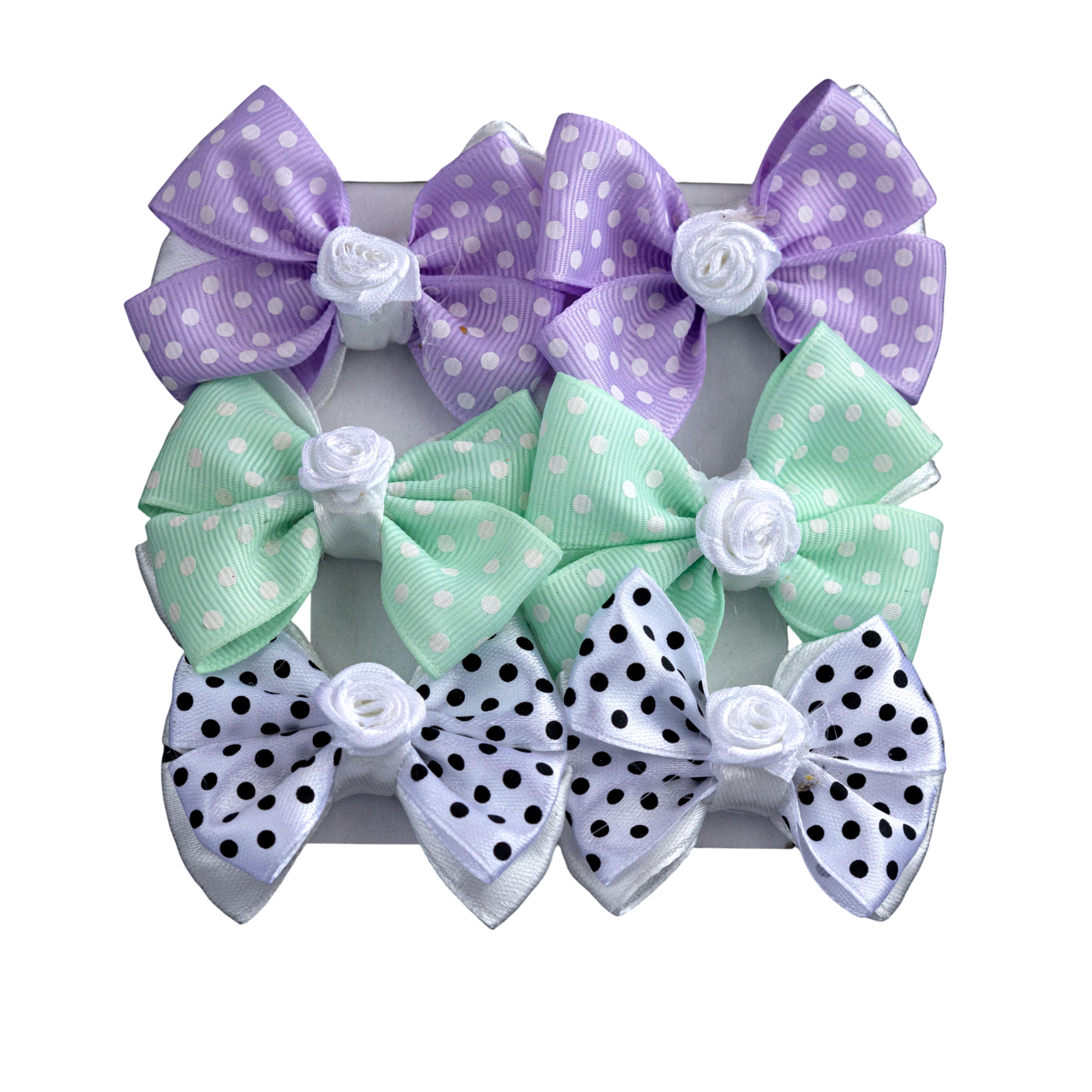 Детская заколка-бант для волос ДАЙС 6 см 6 шт. (БСГ6-6)