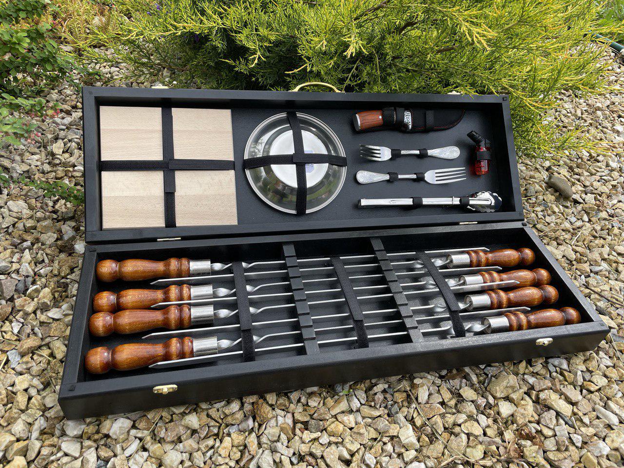 Набор шампуров в кейсе Профи Бокс R