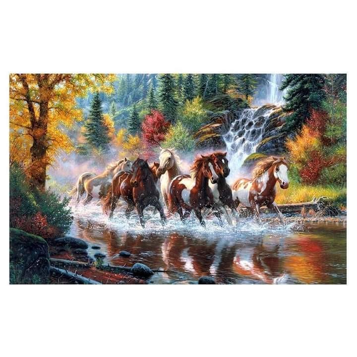 Алмазная мозаика Дикий табун 30x40 см без рамки 40x8x5 см (H8344)