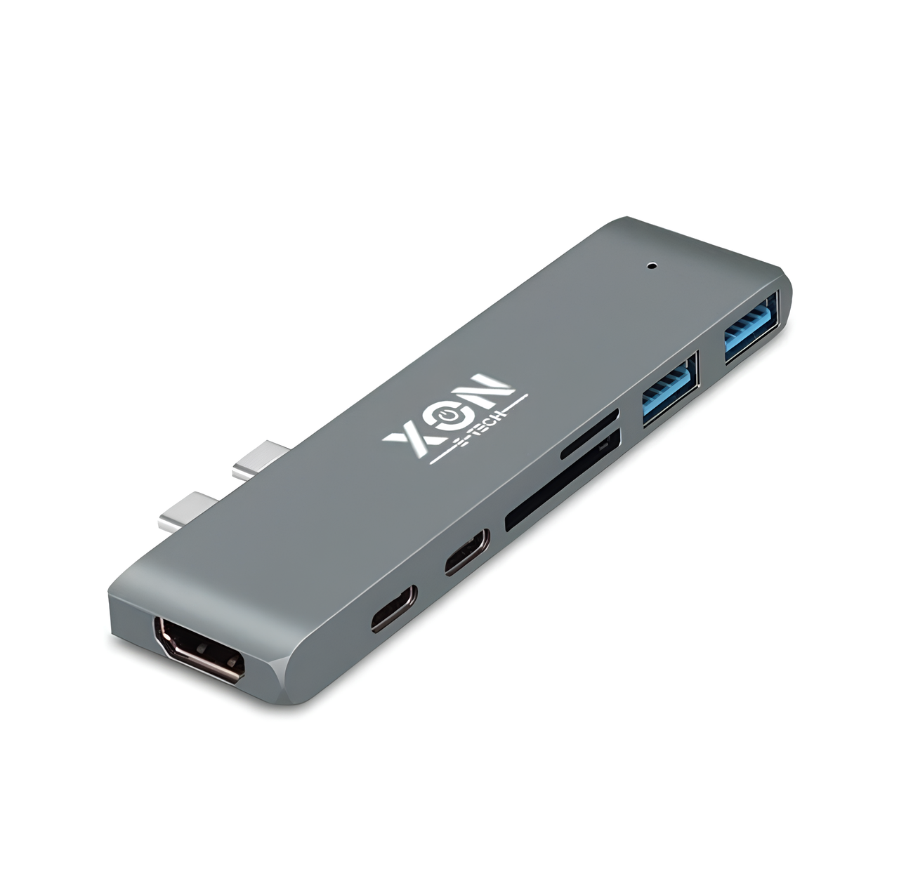 USB-хаб XON SmartHub Pro 7в1 Сірий (UHCCP074300G 5191) - фото 1