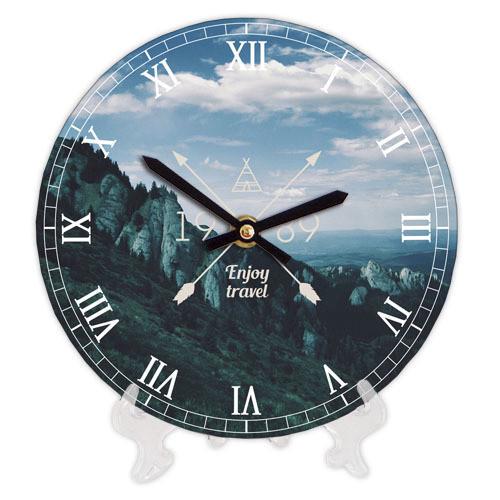 Часы настенные круглые Presentville Enjoy travel Горы 18 см (CH18 P TFL012)