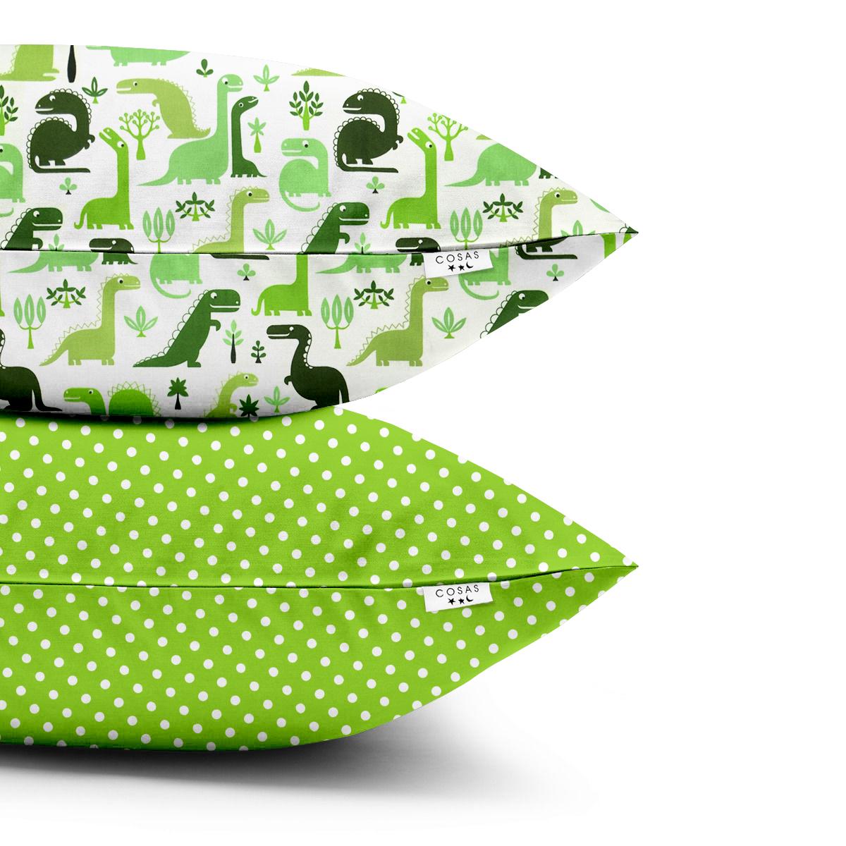Набор наволочек Cosas Dino Green Dots Green 40х60 см 2 шт. (4822052025116)