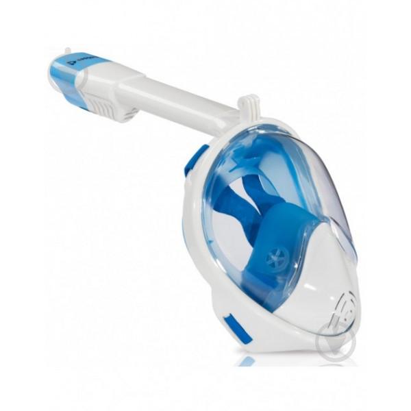 Полнолицевая панорамная маска для плавания Easy Breath M2068G с креплением для камеры L/XL Blue (258771)