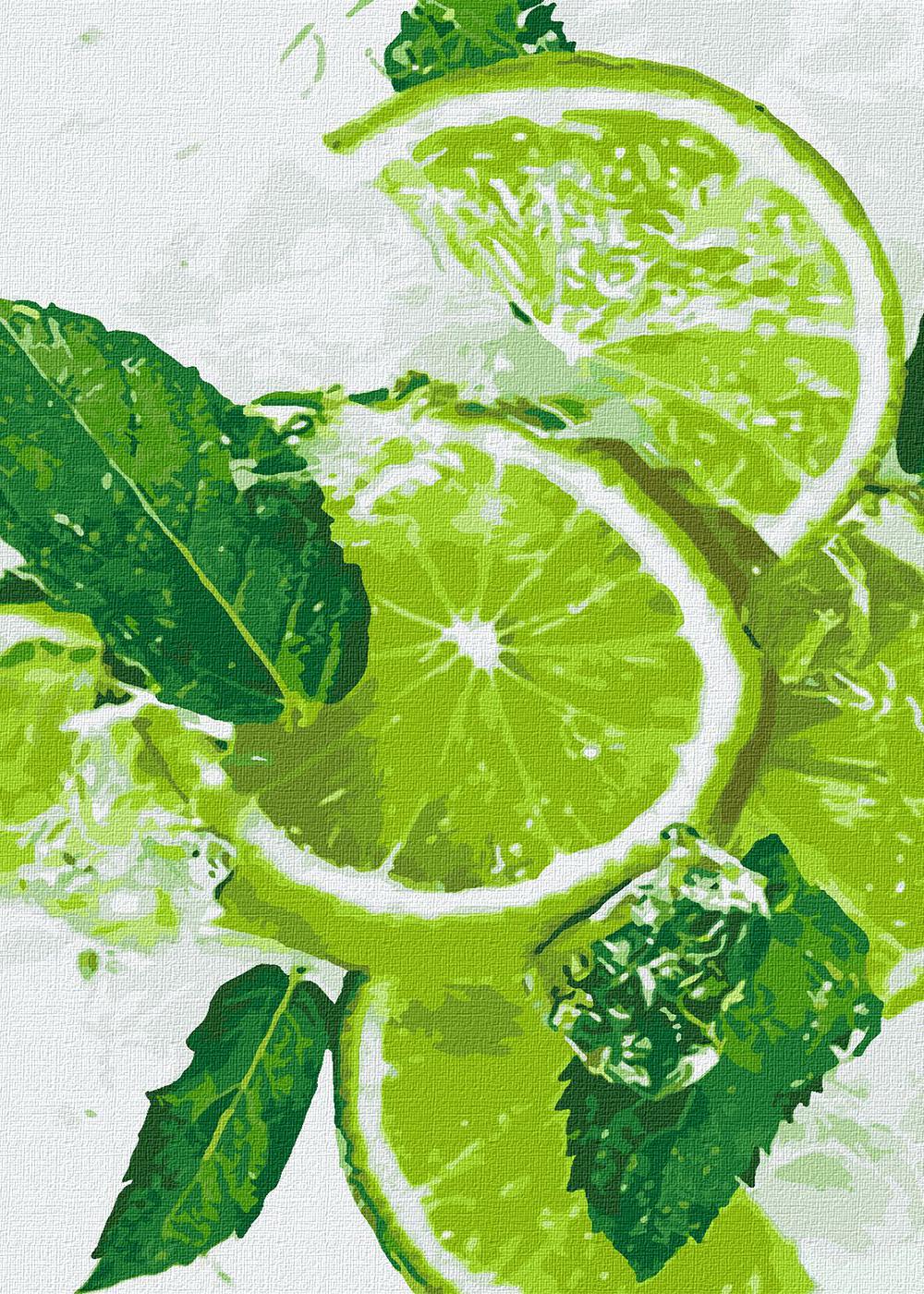 Картина по номерам Ідейка Лаймовый фреш 35х45 (KHO5646)