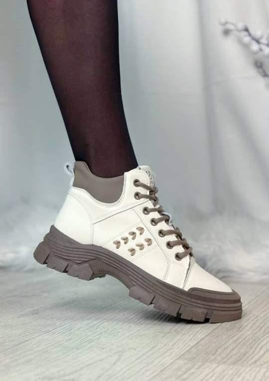 Ботинки женские Loretta N033-1 на меху р. 41 Бежевый (29889316) - фото 4 Ботинки женские Loretta N033-1 на меху р. 41 Бежевый (29889316) - фото 4