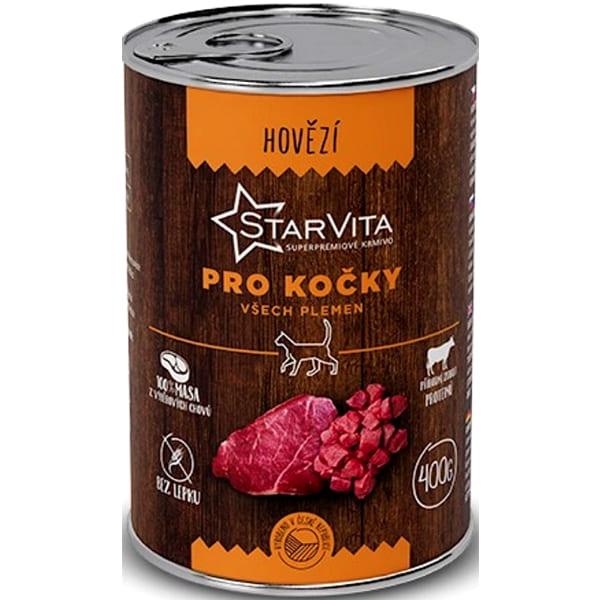 Корм для кошек влажный StarVita Говядина ж/б 400 г (23253288) Корм для кошек влажный StarVita Говядина ж/б 400 г (23253288)