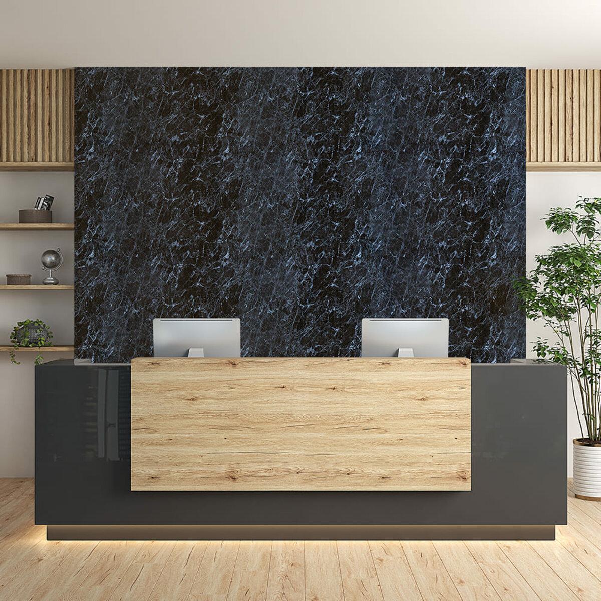 Плита декоративна ПВХ 1,22 м х2,44 м х3 мм Чорний мармур (SW-00001404) - фото 8 Плита декоративна ПВХ 1,22 м х2,44 м х3 мм Чорний мармур (SW-00001404) - фото 8