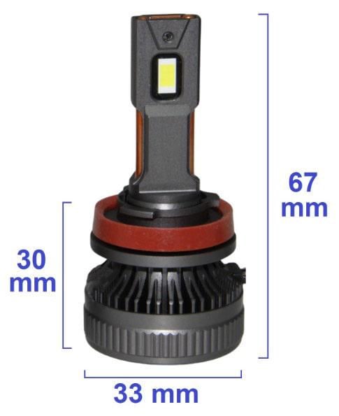 Автолампи QLine DualVision LED 65W H11 6000K 2 шт. - фото 3 Автолампи QLine DualVision LED 65W H11 6000K 2 шт. - фото 3