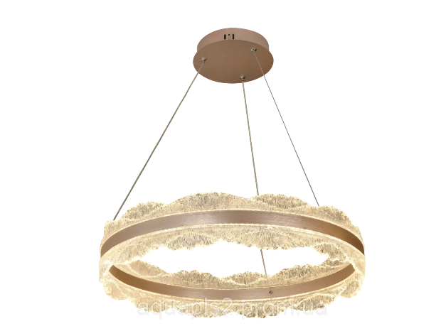 Люстра LED підвісна Valeso 58W з пультом з круглим плафоном 3000/40x20 см Золотий (QQD9411)