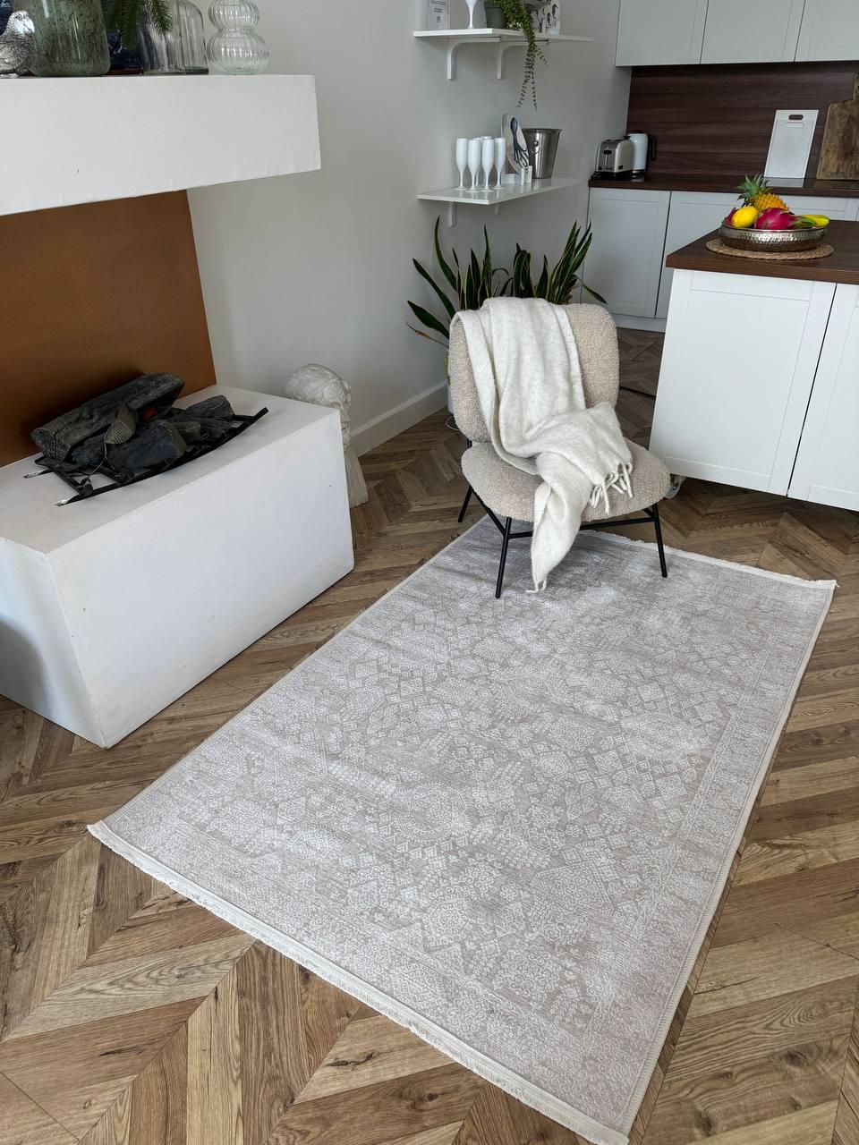 Килим безворсовий з шенілу та бавовни антиковзаючий 120х180 см (122)