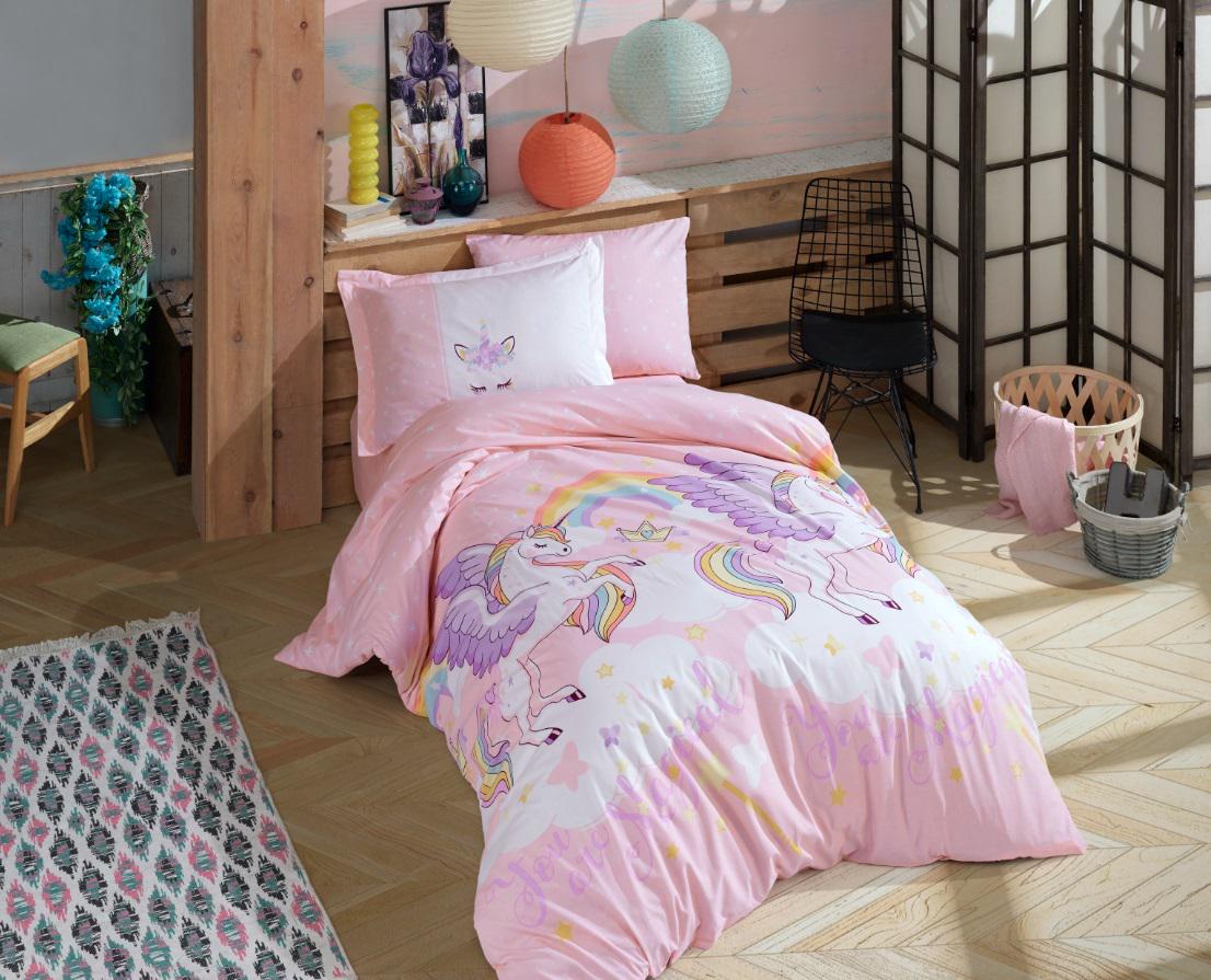 Комплект постельного белья Hobby Poplin Magical 160х220 Розовый
