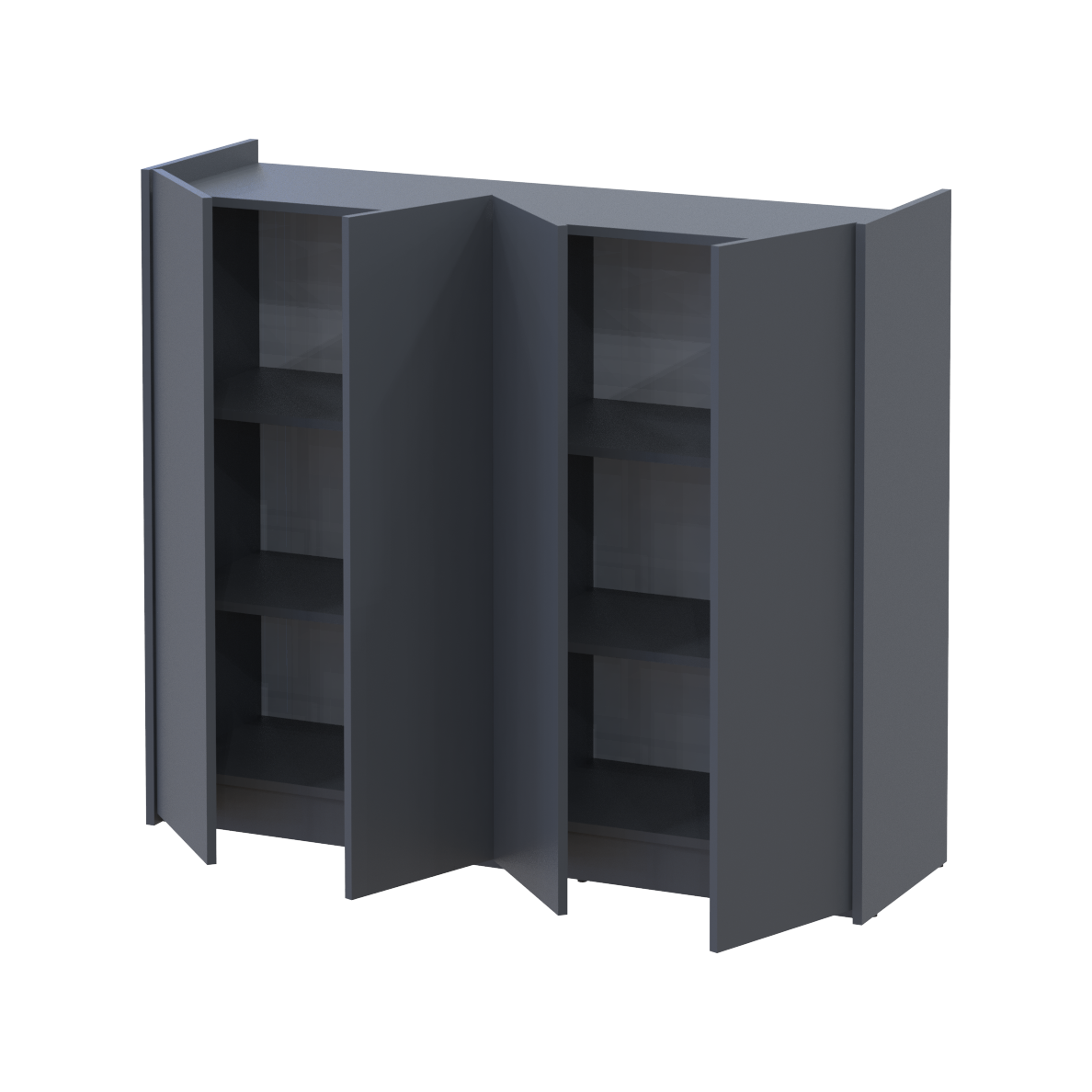 Тумба для обуви Doros Кассель 4 ДСП 128х40х110 см Графит (41516215) (41516215) - фото 2 Тумба для обуви Doros Кассель 4 ДСП 128х40х110 см Графит (41516215) (41516215) - фото 2