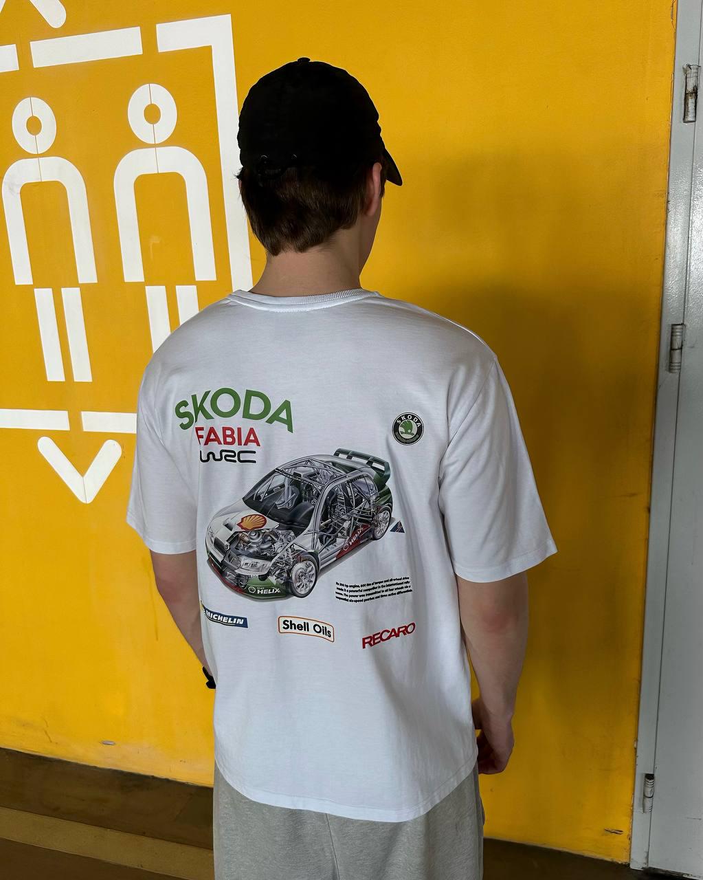 Футболка MEAN LTD Skoda Fabia WRC S Белый (MLD0018266) - фото 4 Футболка MEAN LTD Skoda Fabia WRC S Белый (MLD0018266) - фото 4