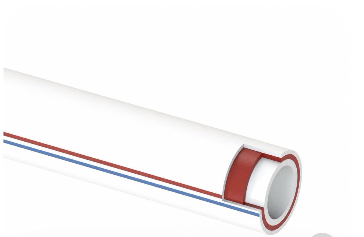 Полипропиленовая труба ETS Plast армированная стекловолокном Fiber 90 мм PN 20 (33758618)