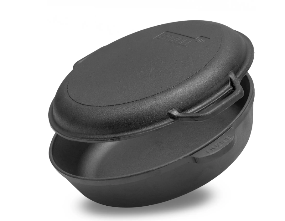 Сковорода чугунная Brizoll с крышкой-сковородкой 30 см (M3060U-2)