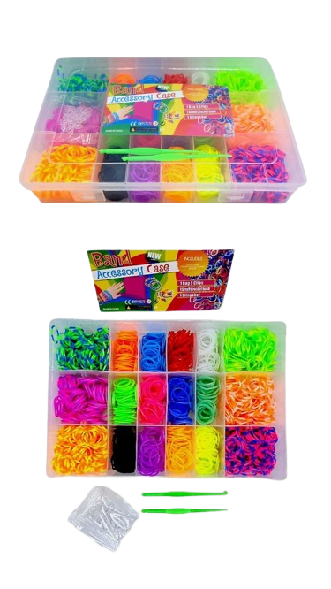 Набор резинок для плетения браслетов Fashion Loom Bands set 18 цветов 1200 шт. - фото 2 Набор резинок для плетения браслетов Fashion Loom Bands set 18 цветов 1200 шт. - фото 2