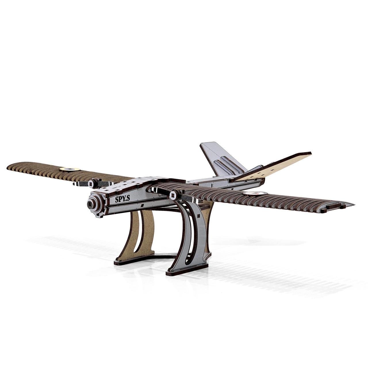 Пазл-конструктор 3D лицензионный механический из дерева THEGRAVIX Конструктор БПЛА SPY.S 119 деталей 38 см Пазл-конструктор 3D лицензионный механический из дерева THEGRAVIX Конструктор БПЛА SPY.S 119 деталей 38 см