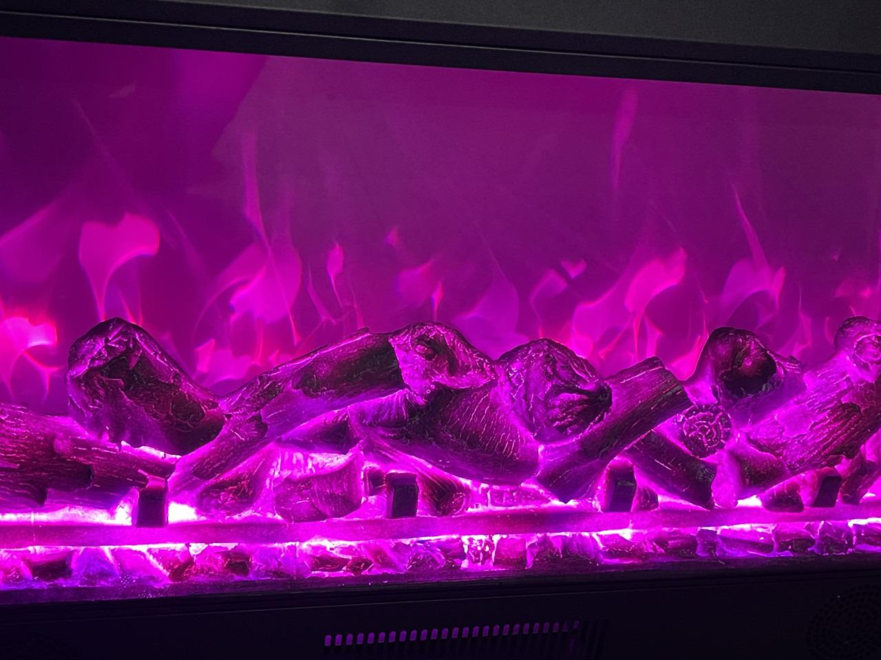 Електричний камін Logos Long 158 1500 Вт Bluetooth звук потріскування дров White/Black (10080146) - фото 7