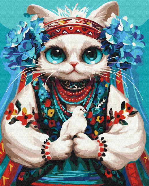 Картина по номерам BrushMe Кошка Воля Марианна Пащук 40x50 см (BS53802)