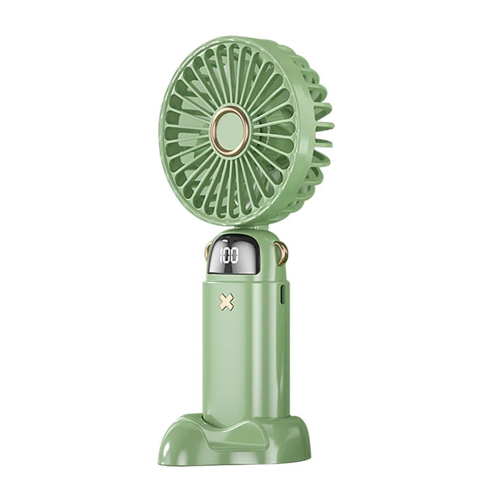 Мини-вентилятор Portable Fan PF-06 аккумуляторный 5 скоростей Зеленый (SS-92)