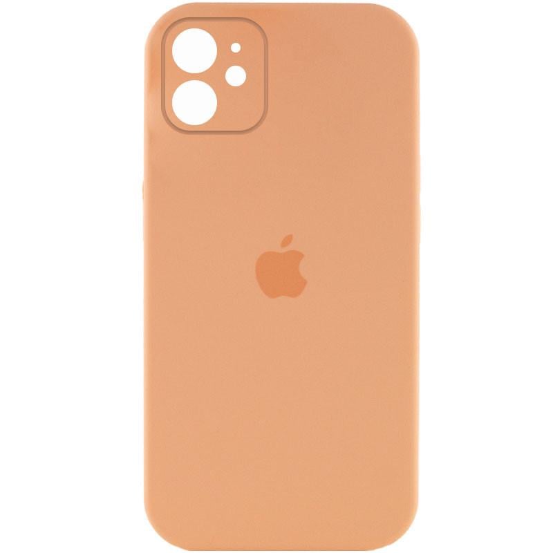 Протиударний чохол Silicone Case Full Camera Protective AA для Apple iPhone 12 6.1" Помаранчевий/Cantaloupe