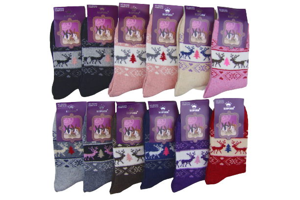 Термоноски женские Корона №2352 ангора 12 пар р. 37-41