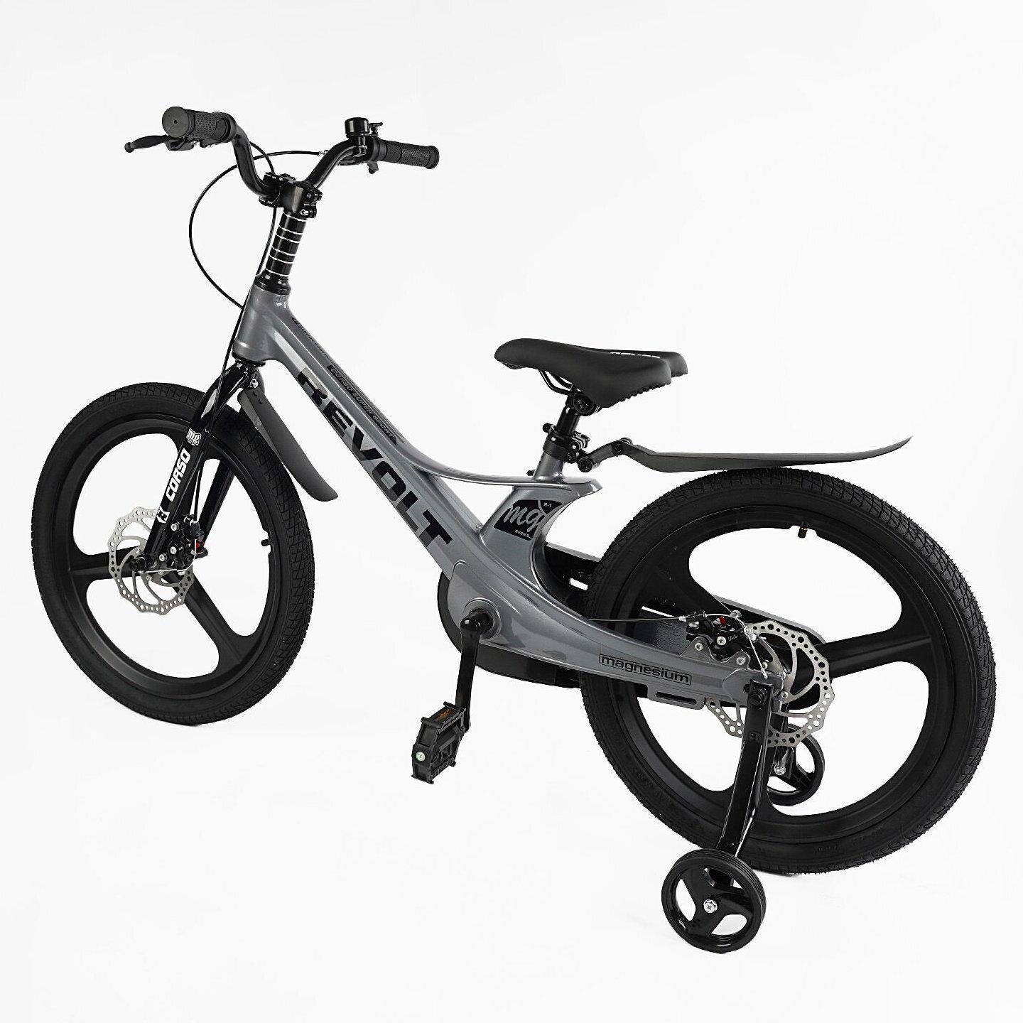 Велосипед двоколісний Corso Revolt 20" дитячий магнієвий Сірий - фото 2