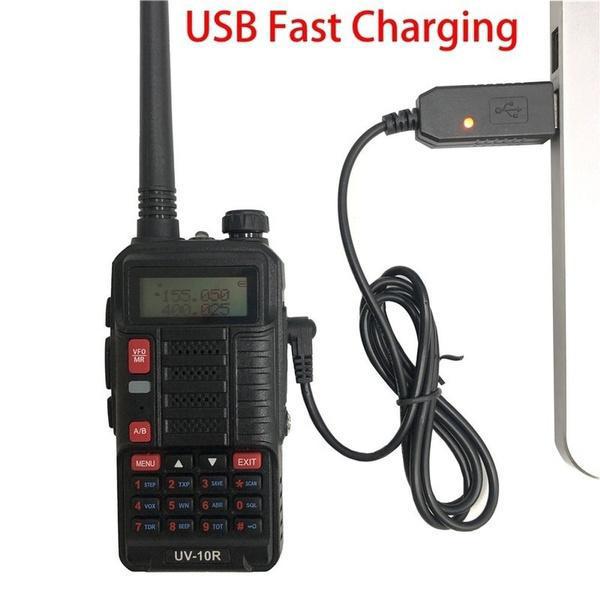 Рація Baofeng UV-10R 8 Вт 5800 мАг + USB зарядка Чорний - фото 3