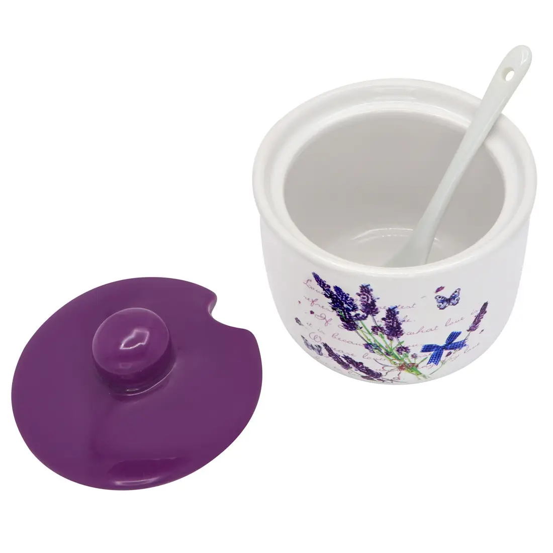 Цукорниця Interos Лаванда 350 мл з ложкою (ZFC045 LV) - фото 2