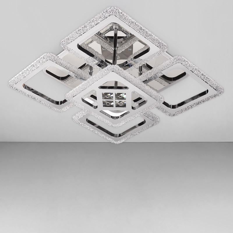 Стельова люстра LED з підсвічуванням Light House SC-18242/4+1C 110W+26W 2.4G 430х430х120 мм Хром