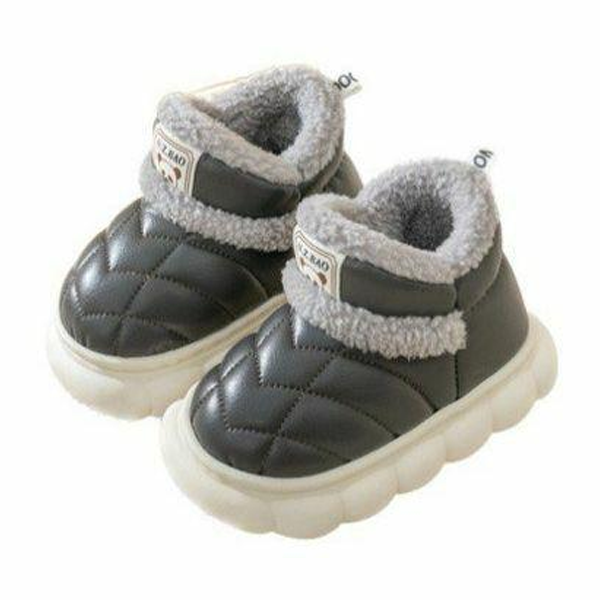 Дутики детские зимние без застежек M00285-7 р. 28-29 Темно-Серый