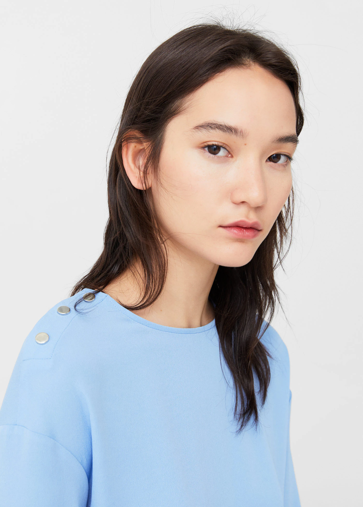 Блузка Mango S Голубой (2000000821290) - фото 4 Блузка Mango S Голубой (2000000821290) - фото 4