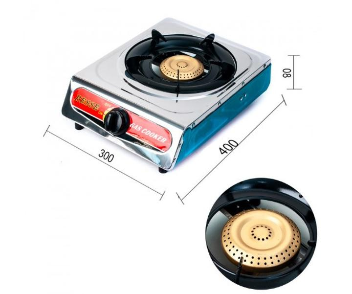 Плита газовая BESSE ZG-1004 настольная на 1 конфорку Besse из нержавеющей стали Серебристый (11450js) - фото 4 Плита газовая BESSE ZG-1004 настольная на 1 конфорку Besse из нержавеющей стали Серебристый (11450js) - фото 4