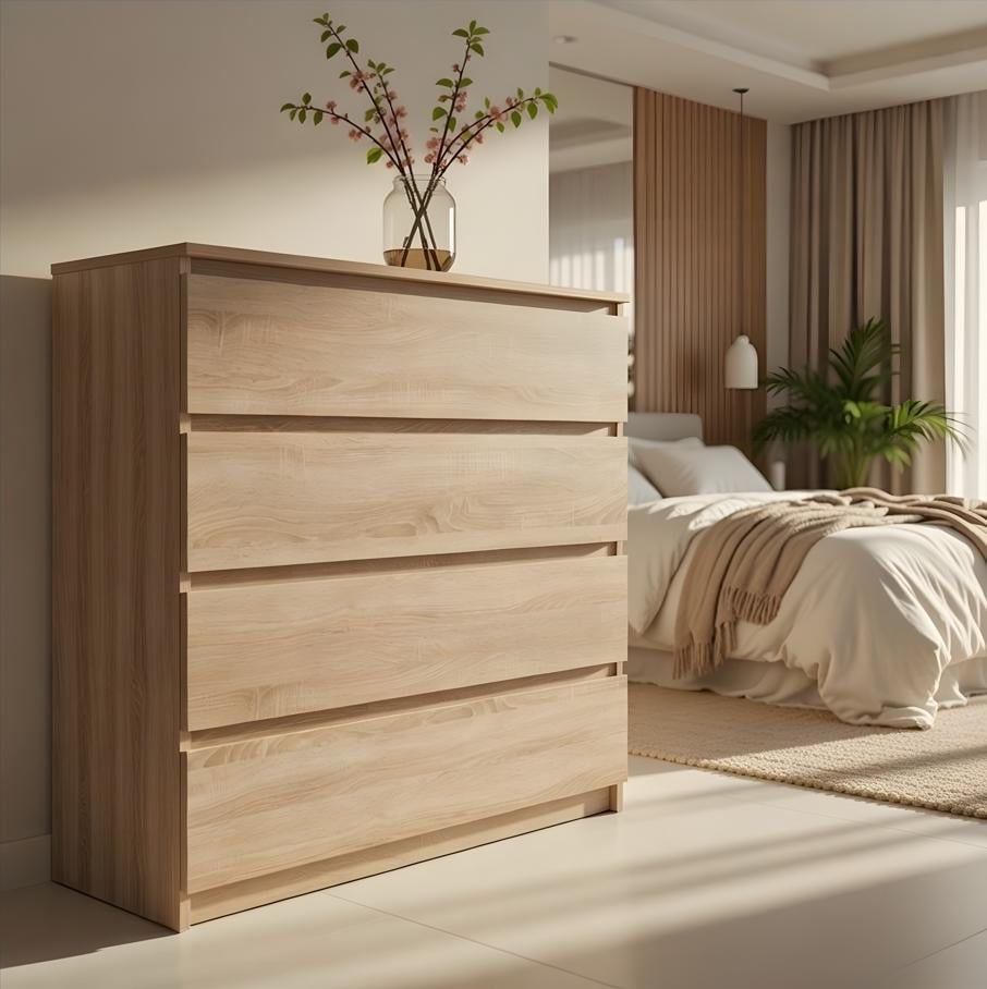 Комод Мастер Форм Брайт телескопічні напрямні 900х376х950 мм Дуб сонома (20189)