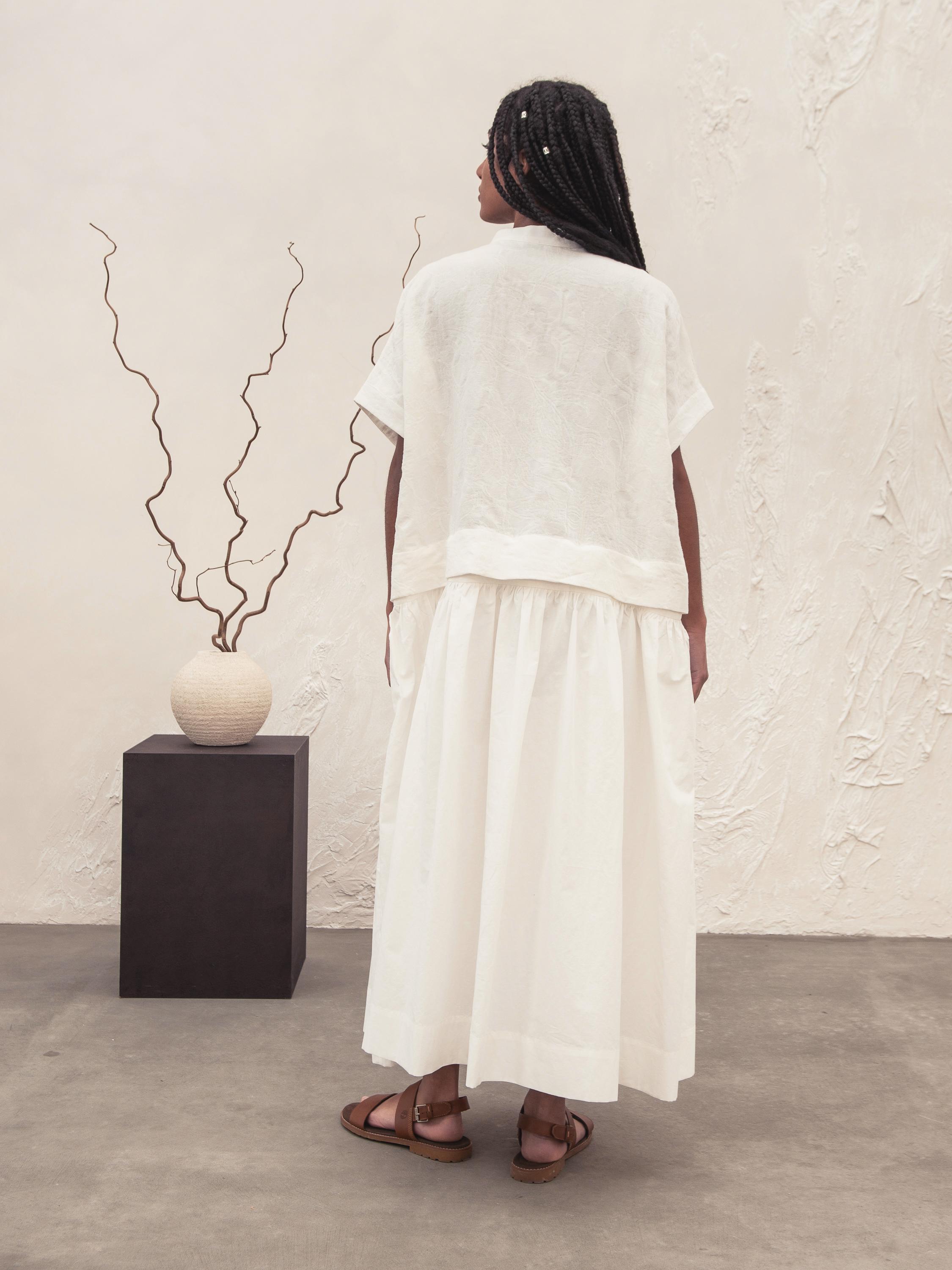 Платье-трансформер из хлопка и льна оверсайз Stephanie (HK1323005) - фото 3