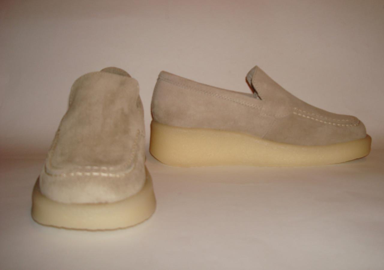 Мокасины замшевые женские Bertini р. 37 23,5 см Бежевый (2333665542) - фото 2