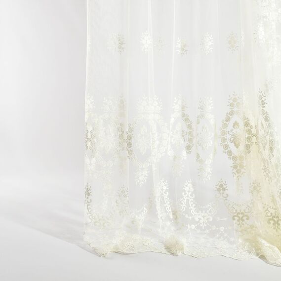 Тюль сетка IDEIA Акация V-02 2,98 м c вышивкой Молочный (2200004164700)
