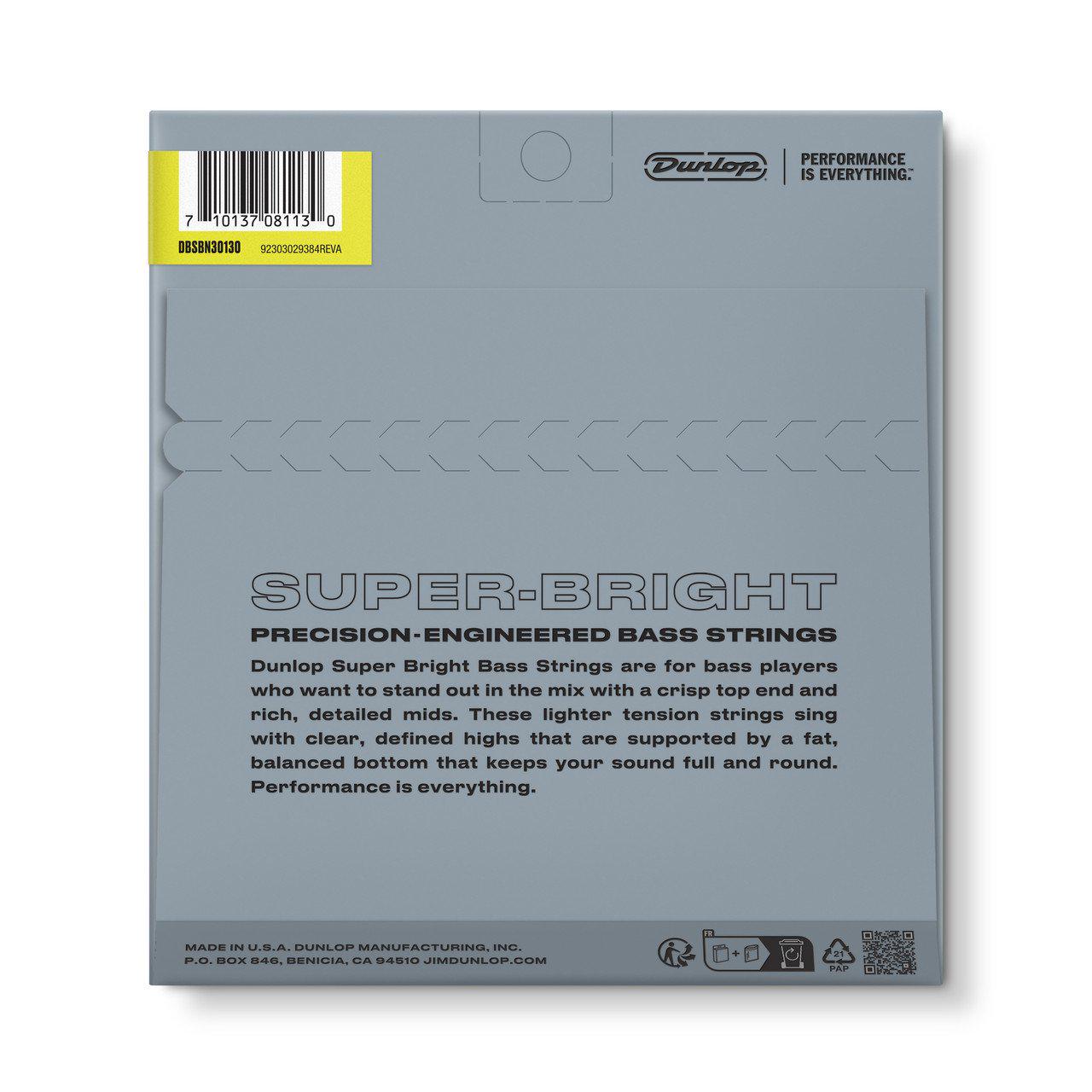Струны для 6-струнной бас-гитары Dunlop DBSBN30130 Super Bright Nickel (123848) - фото 2 Струны для 6-струнной бас-гитары Dunlop DBSBN30130 Super Bright Nickel (123848) - фото 2