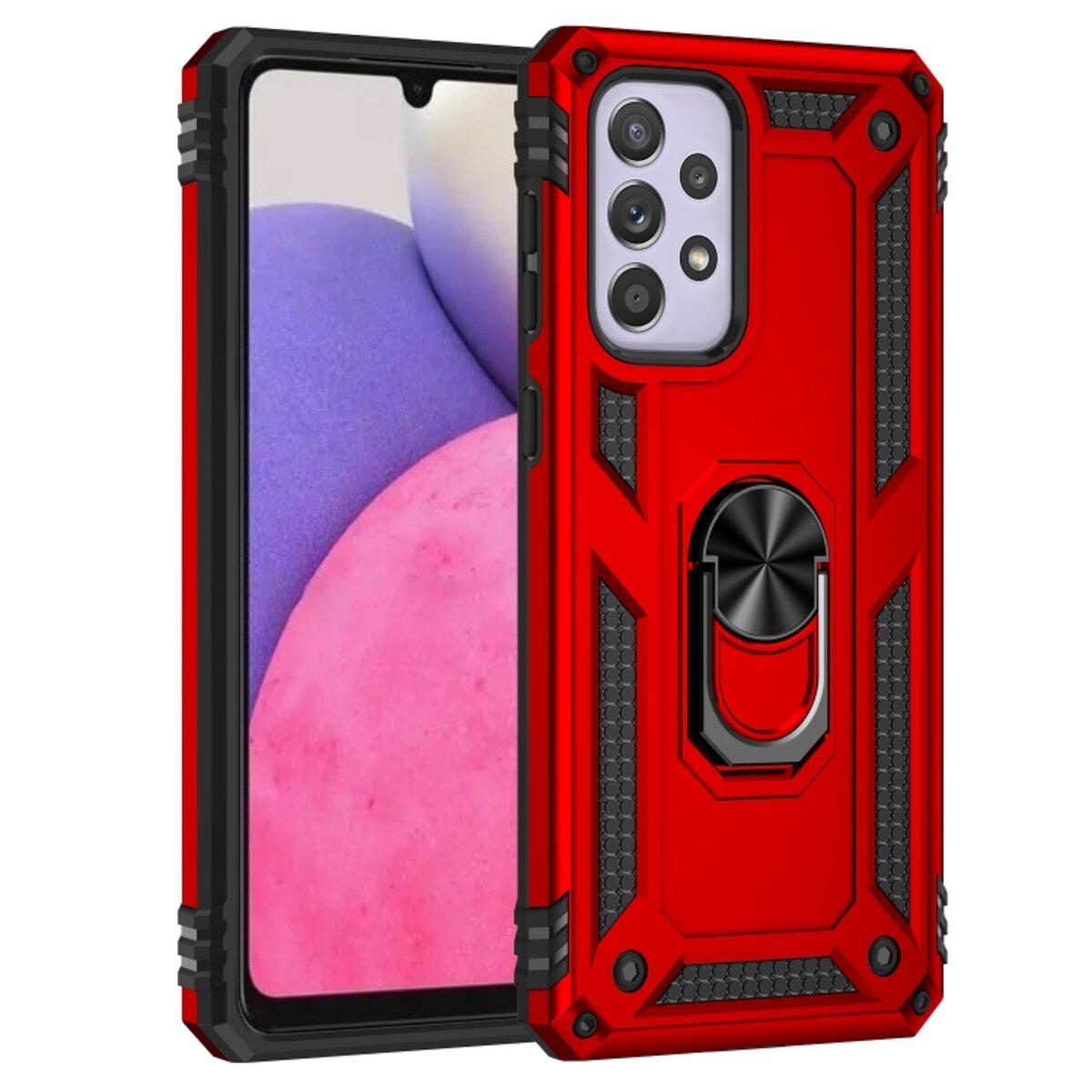 Противоударный чехол для Samsung Galaxy A33 5G Cosmic Robot Ring / Red